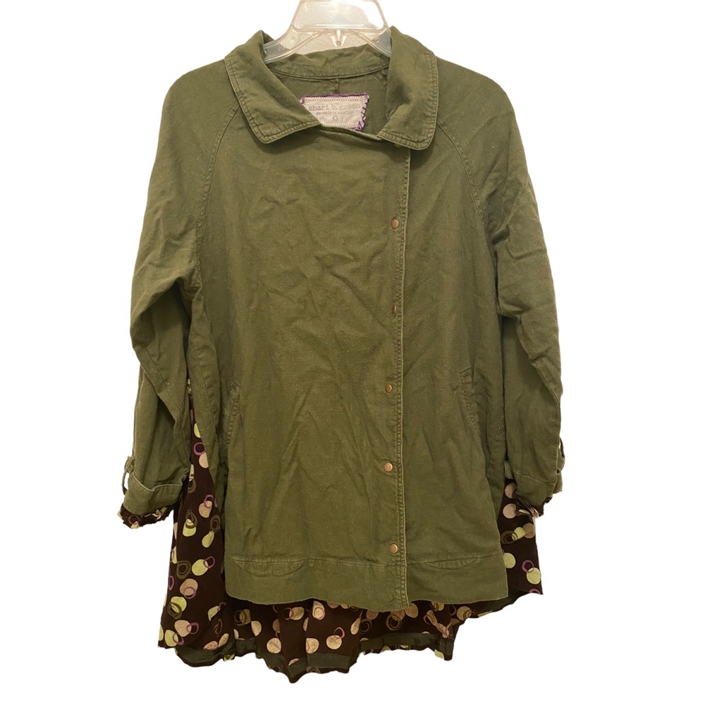 Shari B. Green One of a Kind Recycled Handmade Mixed Material Jacket